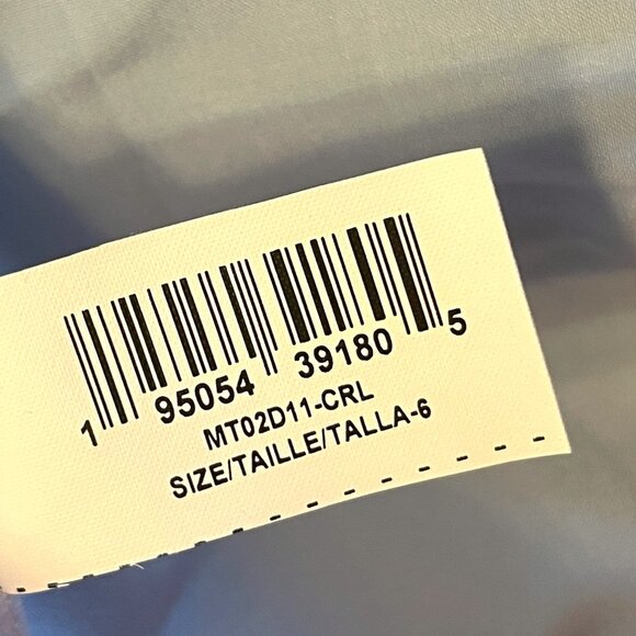 BCBGMAXAZRIA Strapless Crepe Gown Dress 6 Crystal Blue Party Cocktail Wedding - Picture 11 of 12